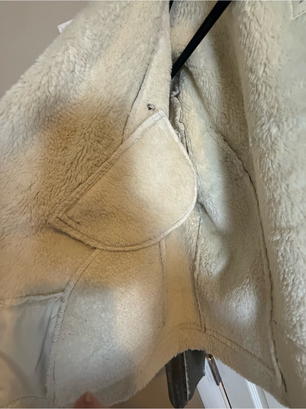 Ralph Lauren Olive Shimmer Faux-Shearling Moto Jacket - Picture 6 of 12